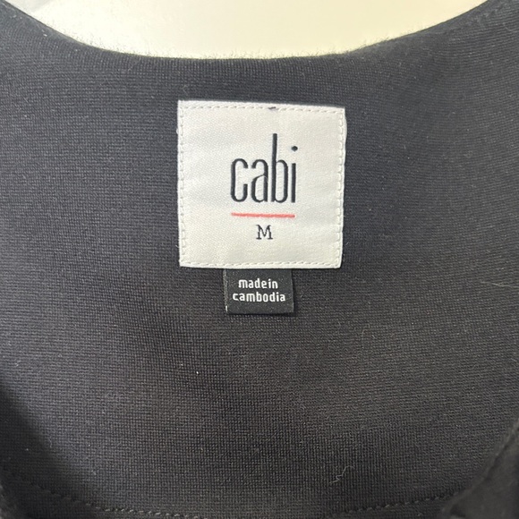 CAbi Black Crewneck Top with Branded Neck Label - Picture 2 of 4